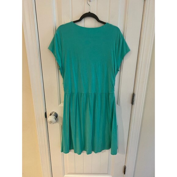 Garnet Hill‎ Womens Teal Twist Front Dress Size 18 - Picture 4 of 4